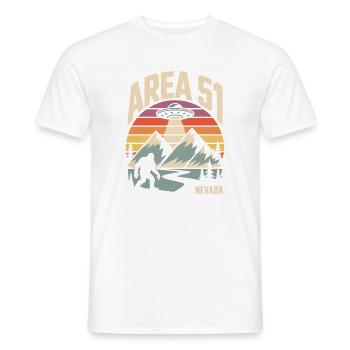 Area 51 Nevada UFO Retro Design - Männer T-Shirt - Weiß - Vorne - AI Model Male 178 dark (178cm)