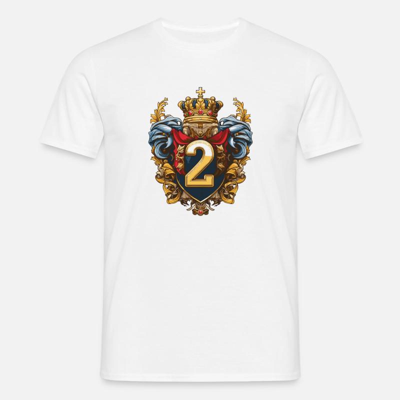 2 Antal våbenskjolde - T-shirt til herrer - hvid