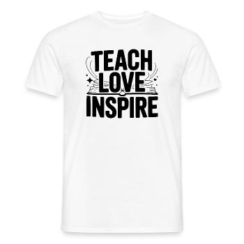 lehren Liebe Inspirieren - Männer T-Shirt - Weiß - Vorne - AI Model Male 178 dark (178cm)