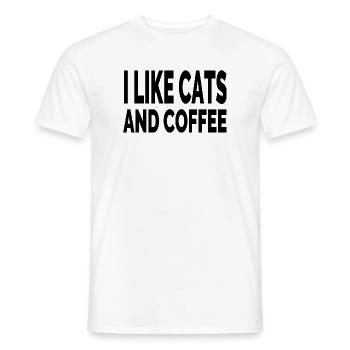 feline - Men's T-Shirt - white - Front - AI Model Male 178 dark (178cm)