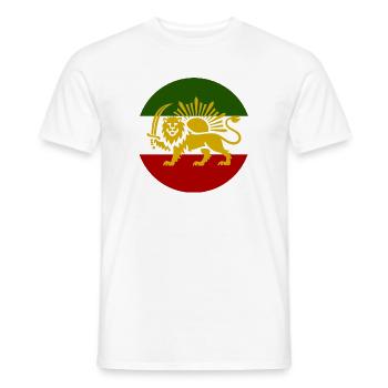 Iran libre - T-shirt homme - blanc - Devant - AI Model Male 178 dark (178cm)