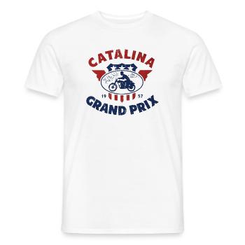 Catalina Grand Prix Vintage Moto 1957 - Männer T-Shirt - Weiß - Vorne - AI Model Male 178 dark (178cm)