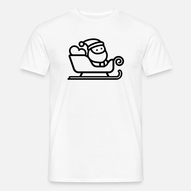 Santa's Schlitten - Männer T-Shirt - Weiß