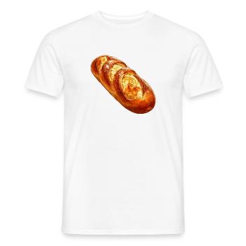 Pain ou baguette - T-shirt homme - blanc - Devant - AI Model Male 178 dark (178cm)