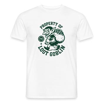 Loot-Goblin Eigentum | RPG Beute Sammler - Männer T-Shirt - Weiß - Vorne - AI Model Male 178 dark (178cm)