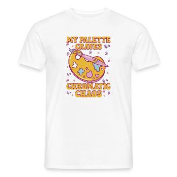 Artist Painter Graphic Palette Chaos Art Gifts - Männer T-Shirt - Weiß - Vorne - AI Model Male 178 dark (178cm)