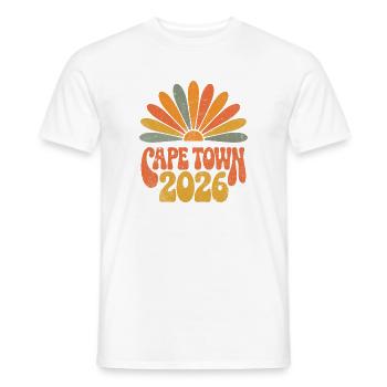 Cape Town 2026 Retro Sonnenaufgang - Männer T-Shirt - Weiß - Vorne - AI Model Male 178 dark (178cm)