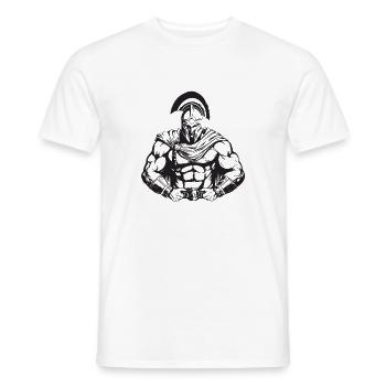 Spartan Gladiator Bodybuilding - Men's T-Shirt - white - Front - AI Model Male 178 dark (178cm)