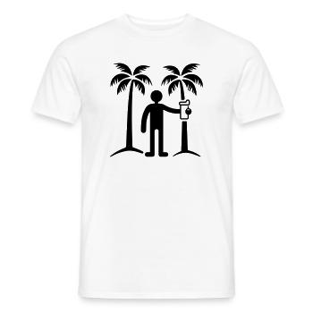 Party Urlaub Insel Symbol - Männer T-Shirt - Weiß - Vorne - AI Model Male 178 dark (178cm)