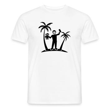 Party Urlaub Insel Bier - Männer T-Shirt - Weiß - Vorne - AI Model Male 178 dark (178cm)