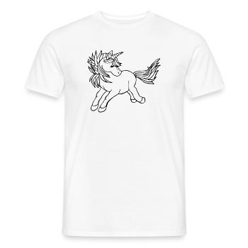 Einhorn Unicorn - Männer T-Shirt - Weiß - Vorne - AI Model Male 178 dark (178cm)