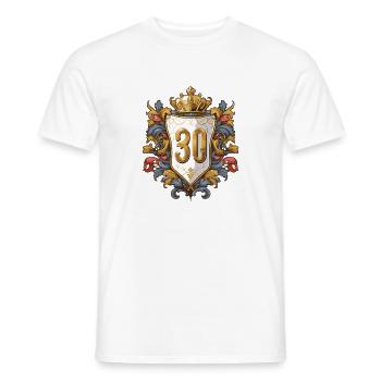 30 Nombre d’armoiries - T-shirt homme - blanc - Devant - AI Model Male 178 dark (178cm)