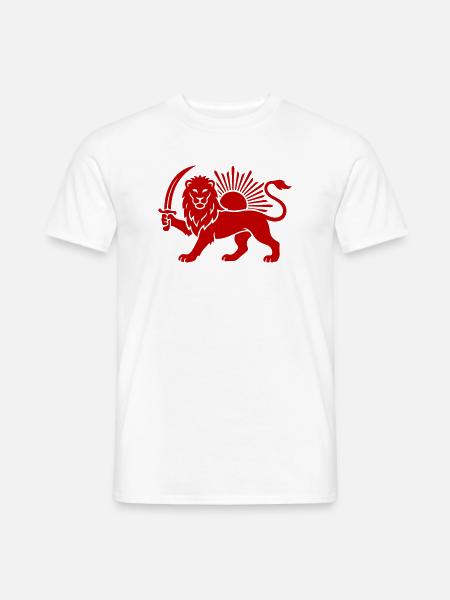 Persischer Löwe Persien Iran Symbol - Männer T-Shirt - Weiß