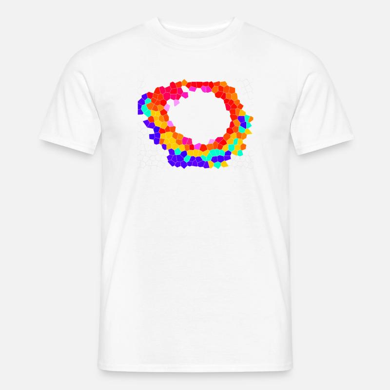 Voronoi Mosaic Orbit - Männer T-Shirt - Weiß
