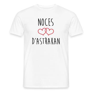 Wedding Anniversary - Astrakhan Wedding (64 years) - Men's T-Shirt - white - Front - AI Model Male 178 dark (178cm)