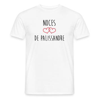 Rosewood Wedding 65 Years Union - Men's T-Shirt - white - Front - AI Model Male 178 dark (178cm)