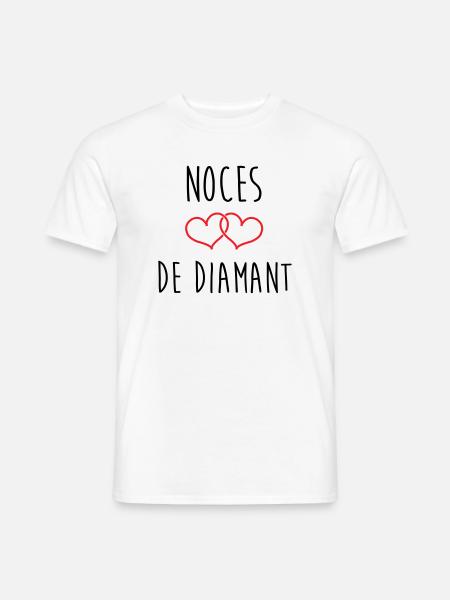 Wedding Anniversary - Diamond Wedding (60 years) - Men's T-Shirt - white