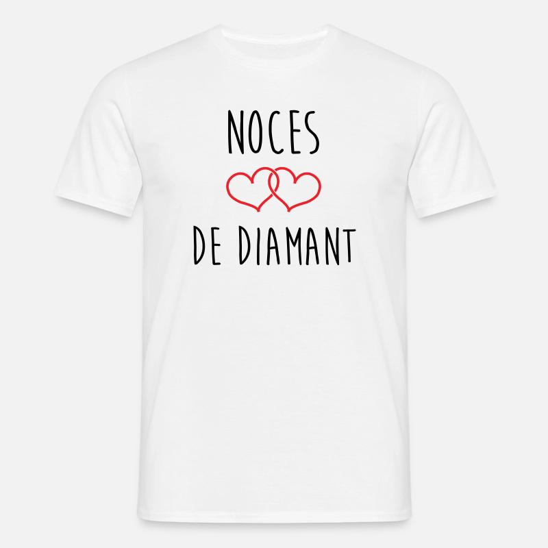 Wedding Anniversary - Diamond Wedding (60 years) - Men's T-Shirt - white
