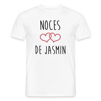 Wedding Anniversary - Jasmine Wedding (66 years) - Men's T-Shirt - white - Front - AI Model Male 178 dark (178cm)