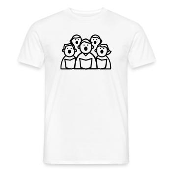 Chor - Männer T-Shirt - Weiß - Vorne - AI Model Male 178 dark (178cm)