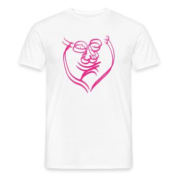 Double visage riant-pleurant - T-shirt homme - blanc - Devant - AI Model Male 178 dark (178cm)
