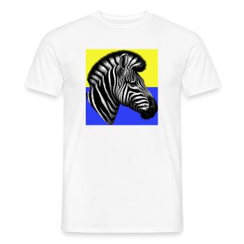 zebra - Men's T-Shirt - white - Front - AI Model Male 178 dark (178cm)