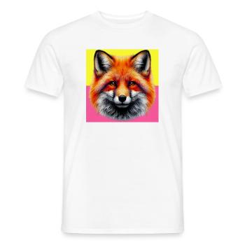 fox - Men's T-Shirt - white - Front - AI Model Male 178 dark (178cm)