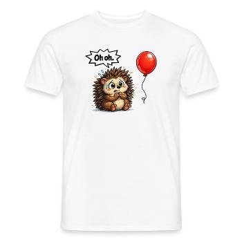 Süßer Igel Geschenk Idee mit Humor - Männer T-Shirt - Weiß - Vorne - AI Model Male 178 dark (178cm)