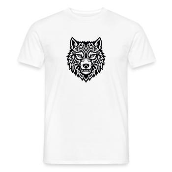 Viking Wolf Ulfr Norse Warrior Design - Men's T-Shirt - white - Front - AI Model Male 178 dark (178cm)