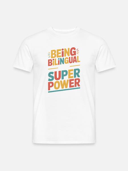 Fremdsprache Sprüche Lustige Fremdsprache Geschenk - Männer T-Shirt - Weiß