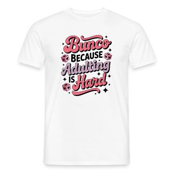 Bunco Sayings Dice Game Funny Bunco Gift - Men's T-Shirt - white - Front - AI Model Male 178 dark (178cm)