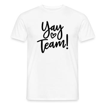 Yay team - Männer T-Shirt - Weiß - Vorne - AI Model Male 178 dark (178cm)