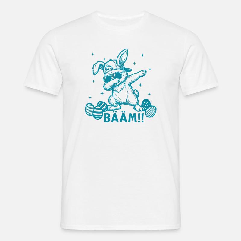 Funny Easter Dabbing Easter Bunny Bääm - Men's T-Shirt - white