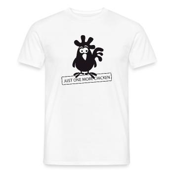 Fans de poulet - Coq - Coq - Poulet de soie - Bio - T-shirt homme - blanc - Devant - AI Model Male 178 dark (178cm)