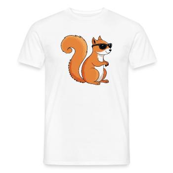 Écureuil chic lunettes de soleil - T-shirt homme - blanc - Devant - AI Model Male 178 dark (178cm)