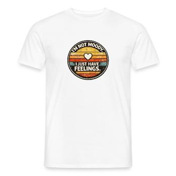 Nicht Launisch Gefühle Retro - Männer T-Shirt - Weiß - Vorne - AI Model Male 178 dark (178cm)