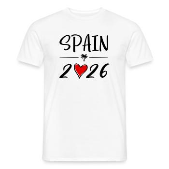 Spain 2026 - Männer T-Shirt - Weiß - Vorne - AI Model Male 178 dark (178cm)