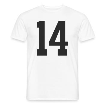14 - T-shirt homme - blanc - Devant - AI Model Male 178 dark (178cm)