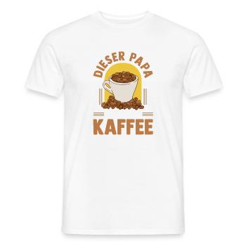 Café, Fête des pères, Papa - T-shirt homme - blanc - Devant - AI Model Male 178 dark (178cm)