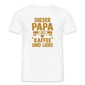Café, Fête des pères, Papa - T-shirt homme - blanc - Devant - AI Model Male 178 dark (178cm)