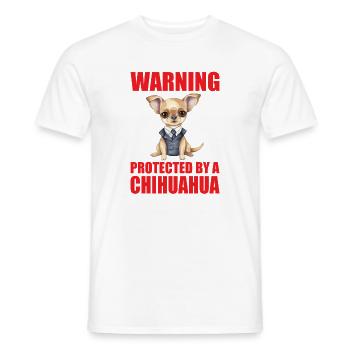 Chihuahua Chihuahueño Warning - Männer T-Shirt - Weiß - Vorne - AI Model Male 178 dark (178cm)