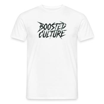 Culture boostée pour les fans de tuning autocollants - T-shirt homme - blanc - Devant - AI Model Male 178 dark (178cm)