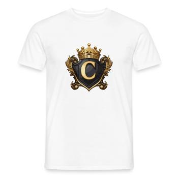 C Buchstabe Name Krone - Männer T-Shirt - Weiß - Vorne - AI Model Male 178 dark (178cm)