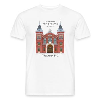 Washington DC, Musée d’Art du Dessin à la Main, États-Unis - T-shirt homme - blanc - Devant - AI Model Male 178 dark (178cm)