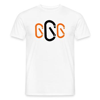Karabiner - Männer T-Shirt - Weiß - Vorne - AI Model Male 178 dark (178cm)