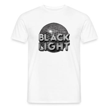 Black Light Disco Ball Metal Font - Men's T-Shirt - white - Front - AI Model Male 178 dark (178cm)