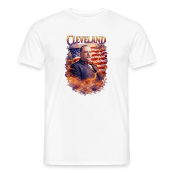 Cleveland Patriotic Lightning - T-shirt homme - blanc - Devant - AI Model Male 178 dark (178cm)