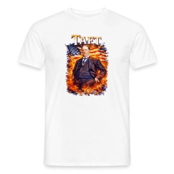 Portrait de héros Americana Storm - T-shirt homme - blanc - Devant - AI Model Male 178 dark (178cm)