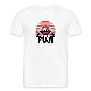 Fuji Torii Sakura in der Sonne - Männer T-Shirt - Weiß - Vorne - AI Model Male 178 dark (178cm)