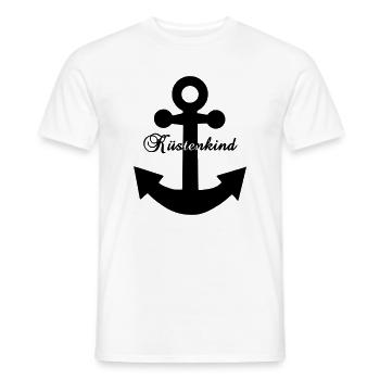 Küstenkind Anker - Maritimes Design Nordsee Liebe  - Männer T-Shirt - Weiß - Vorne - AI Model Male 178 dark (178cm)